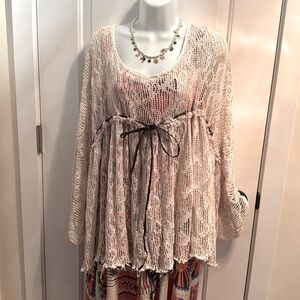 FREE PEOPLE Bo-Ho Lace Tunic. Size is XXS but I wear XL and it fits fine w/room!
